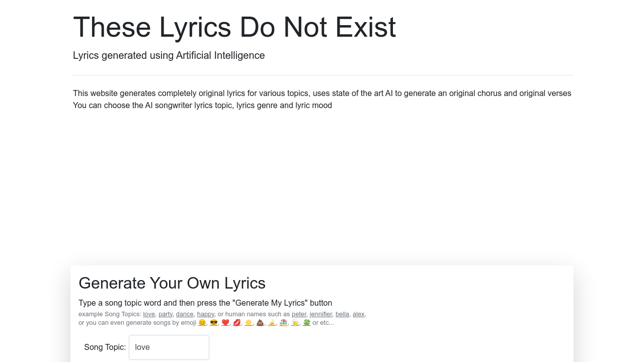 These Lyrics Do Not Exist