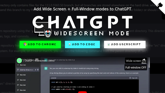 ChatGPT Widescreen Mode