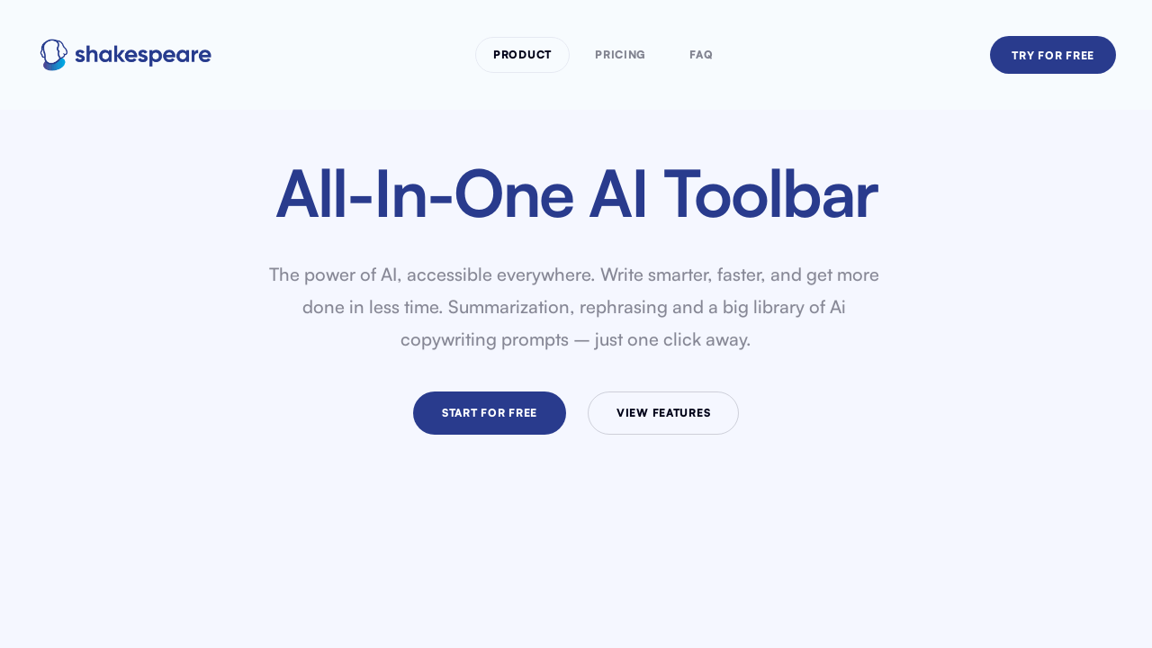 Shakespeare AI Toolbar