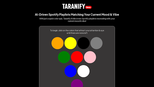 Taranify Spotify Playlist Vibe AI